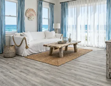 CoreTec Sea Salt Oak in coastal living room