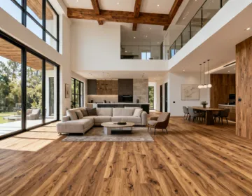 CoreTec Grande wide plank in luxury open plan