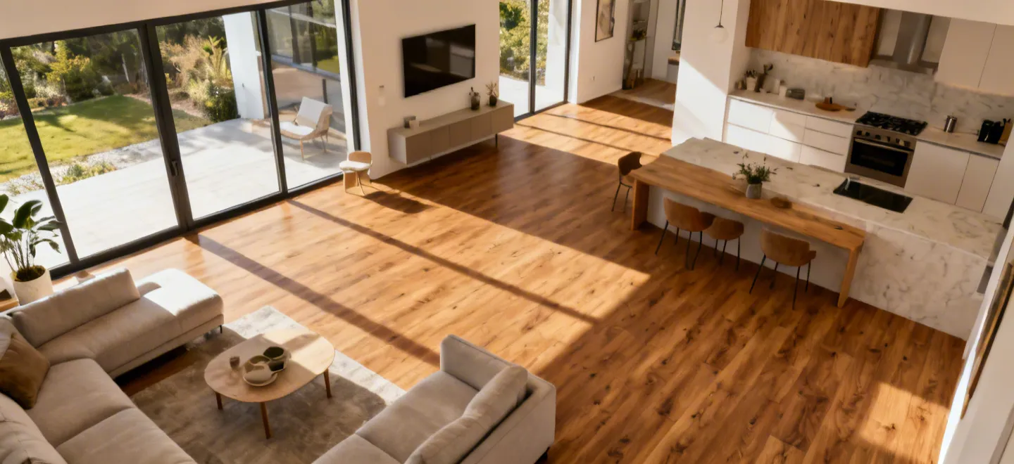 CoreTec luxury vinyl plank flooring in contemporary home